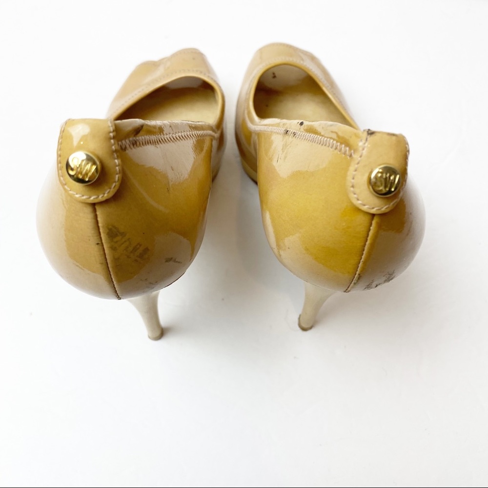 Stuart Weitzman | Avignon Nude Patent Leather Pum… - image 7